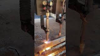 Flame cutting 150mm thick steel plate flame lasercutting steel [upl. by Berny]