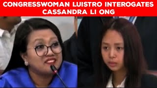 Congresswoman Jinky Luistro Interogates Cassandra Li Ong [upl. by Haimehen]