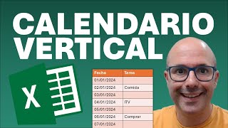 ✅ CALENDARIO VERTICAL EN excel [upl. by Donell]