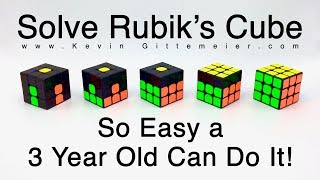 How To Solve Rubiks Cube So Easy A 3 Year Old Can Do It Full Tutorial [upl. by Sinnej408]