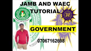 WAEC AND JAMB TUTORIAL GOVERNMENT [upl. by Ginnifer69]