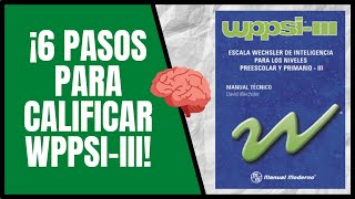 ¿Cómo calificar WPPSIIII Escala Wechsler de inteligencia para los niveles preescolar y primario [upl. by Ailad]