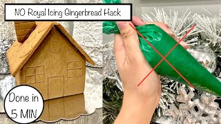 Gingerbread Hack Build a Gingerbread House in 5 Minutes NO DRYING TIME amp NO ROYAL ICING ALL EDIBLE [upl. by Alian]