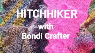 Hitchhiker scarves hitchhikershawl 1 skein pattern [upl. by Kris]