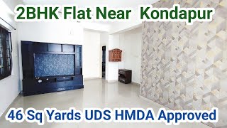 46 Sq Yards UDS  2BHK Flat for sale in Hyderabad  HMDA Approved  Direct Owner [upl. by Eerpud]