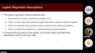 2024 Summer Session 2 Logistic regression in R Diagnostics and Implementation [upl. by Besse]