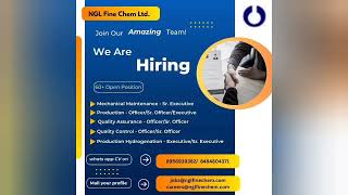 QAQAProduction Maintenance 60 Openings At NGL FineChem Ltd qajobs qc production [upl. by Natsuj]