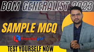 Bank of Maharashtra Generalist Officer Scale 2 amp 3  Sample MCQ Session  Test Yourself [upl. by Dor408]