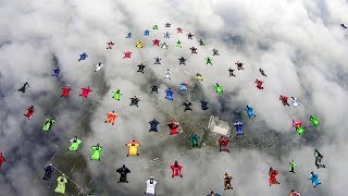 World Wingsuit Formation Record attempts 2018  75 to 85 way [upl. by Marita]