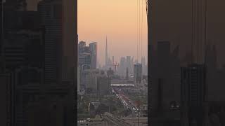 Downtown view from Sharjah  ittihad road  e11  Burj khalifa  sunset  Dubai skyline  peaceful [upl. by Raseda]