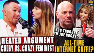 Colby Covington HEATED ARGUMENT w a feminist Live on Air Dana White MISTAKEN for Joe RoganKhamzat [upl. by Pond]