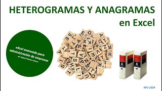 Heterogramas y anagramas en Excel [upl. by Naihs188]