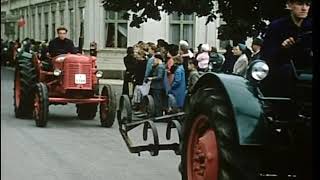 Bondetåg i Eksjö 1957 [upl. by Schuyler240]