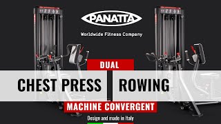 Dual Chest Press  Rowing Machine Convergent  Panatta [upl. by Ttehr276]