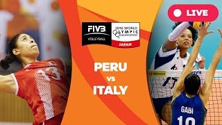 Peru v Italy  2016 Womens World Olympic Qualification Tournament [upl. by Ahseid959]