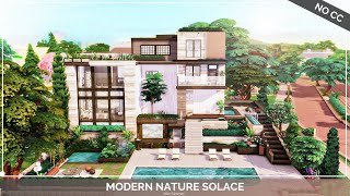 Modern Nature Solace  No CC  Sims 4 Stop Motion Build [upl. by Julio]