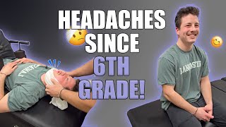 Chiropractic Solution for Chronic Tension Headaches chiropractic decompression ringdinger asmr [upl. by Arytal570]