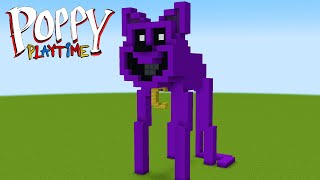 Minecraft Tutorial How To Make A Nightmare Catnap Statue quotPoppy Playtime Chapter 3quot [upl. by Alleuqcaj]