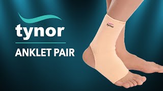 Tynor Anklet Pair D03 for compression warmth amp support to the ankle joint [upl. by Airebma]