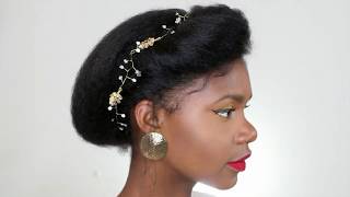 TUTO COIFFURE MARIAGE FACILE sur cheveux afro  How to brushing lissage cheveux crépus SP [upl. by Flan]