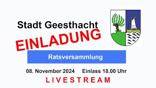 Ratsversammlung der Stadt Geesthacht November 2024 [upl. by Adieren]