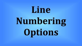 Understanding Various Line Numbering Settings in LibreOffice Writer [upl. by Annasor]