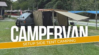 CAMPERVAN • Setup Side Tent for Camping [upl. by Orian]