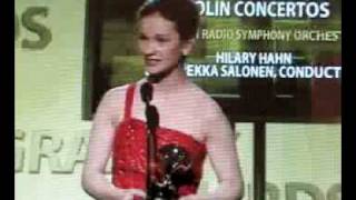 Hilary Hahn Wins Grammy and Gives Speech [upl. by Arym843]