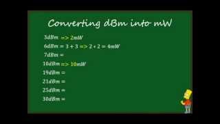 Learn convert dBm to mW without calculator [upl. by Bergeman818]