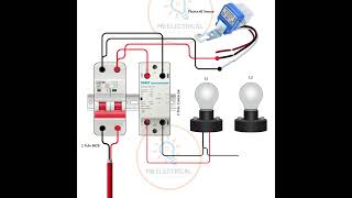 Photocell sensor connection with magnetic contactor wiring electrical [upl. by Edin425]