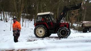 Zetor 7245 beim Holz laden fürs Sägewerk [upl. by Donnenfeld]