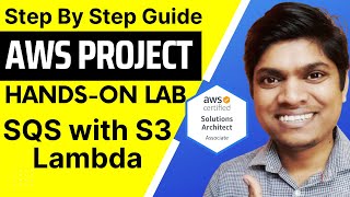 AWS SQS in Hindi  AWS Project HandsOn Lab for SQS with S3 and Lamda Function Integration [upl. by Nehtanhoj]