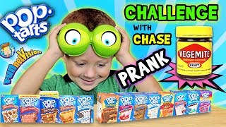 POP TART CHALLENGE amp VEGEMITE Joke on 4 Year Old CHASE FV Family Parents Battle [upl. by Etnaed]