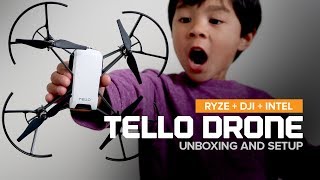 TELLO Drone by Ryze Robotics  Unboxing and Setup [upl. by Kowalski409]