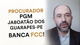 Concurso Procurador PGM Jaboatão  Descubra as MELHORES estratégias para vencer a banca [upl. by Walcoff]