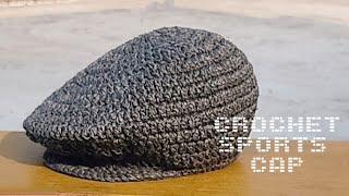 Handmade Crochet Sport  golf  Baseball Cap  With English Subtitles [upl. by Ohl]