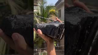 Natural Black Tourmaline Raw Stone Big [upl. by Leilah]