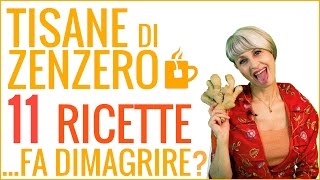 TISANE di ZENZERO 11 RICETTE SFIZIOSE  tutti i BENEFICI MA FA DIMAGRIRE [upl. by Ahsitan]