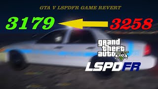 GTA V LSPDFR Game file revert from 3258 to 3179 [upl. by Fleda946]