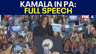 Kamala Harris Rally in Pennsylvania FULL SPEECH [upl. by Dalenna]