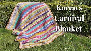 Interlocking Shell Stitch Blanket  Karens Ripple Shell Carnival Blanket [upl. by Gelb524]