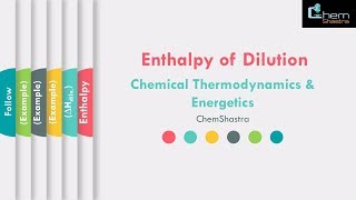 Enthalpy of Dilution  Chemical Thermodynamics amp Energetics  JEENEETHindiEnglish [upl. by Nicolais303]