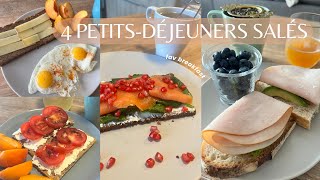 4 PETITS DÉJEUNERS SALÉS  mes recettes favorites diététiques petitdéjeuner proteine igbas [upl. by Nalak]