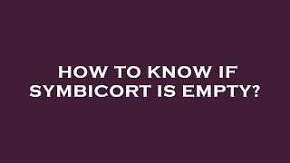 How to know if symbicort is empty [upl. by Cecilio]