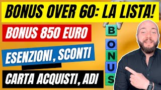 BONUS 60 ANNI 2024 tutte le agevolazioni per chi ha compiuto almeno 60 anni di età [upl. by Nyrol627]