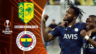 AEK Larnaka vs Fenerbahçe Extended Highlights  UEL Group Stage MD 4  CBS Sports Golazo [upl. by Llerut]