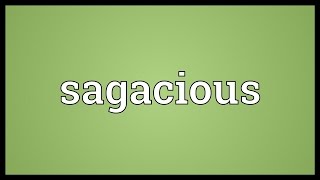 Sagacious Meaning [upl. by Nicolette716]