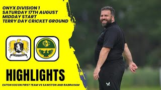 ESCC 1st XI v Sawston amp Babraham 2nd XI  Highlights Onyx Div 1  17th August 2024 [upl. by Aicekat]