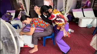 8 THAI STREET MASSAGE in BANGKOK  STRONG BACK SHOULDER MASSAGE FOR BACK PAIN [upl. by Nauwaj308]