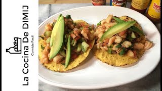 Tostadas de CAMARÓN 🦐 [upl. by Wilda]